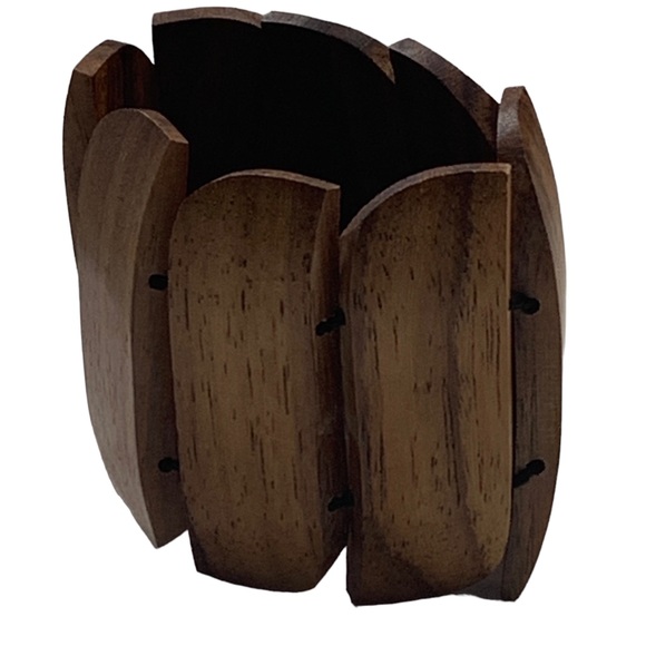 Expandable Wooden Bracelet Woman’s Natural Jewelry - Picture 2 of 7